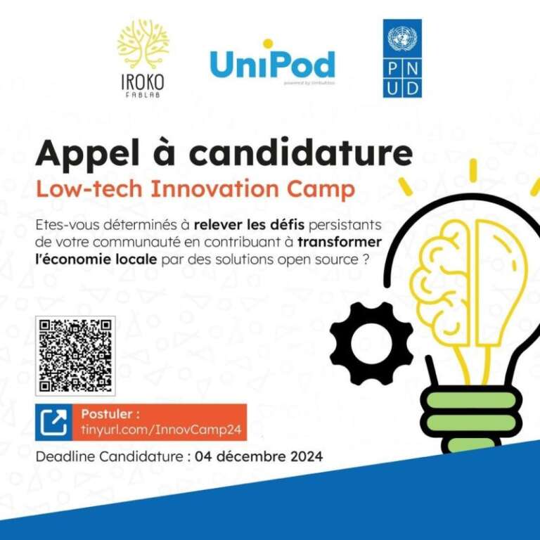 Appel à Candidature Camp d’Innovation Low-tech 2024
