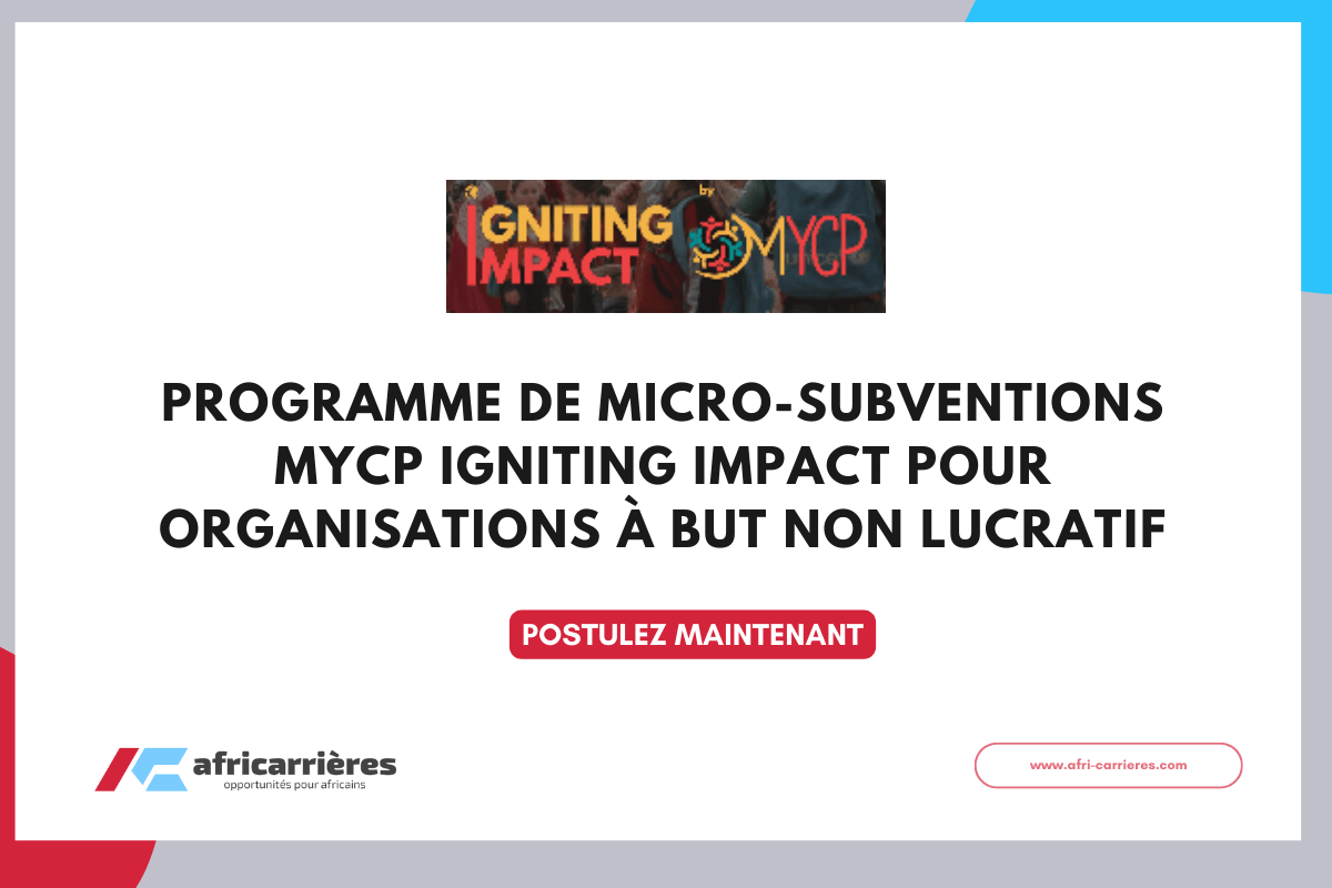 Programme de micro-subventions MYCP Igniting Impact 2025