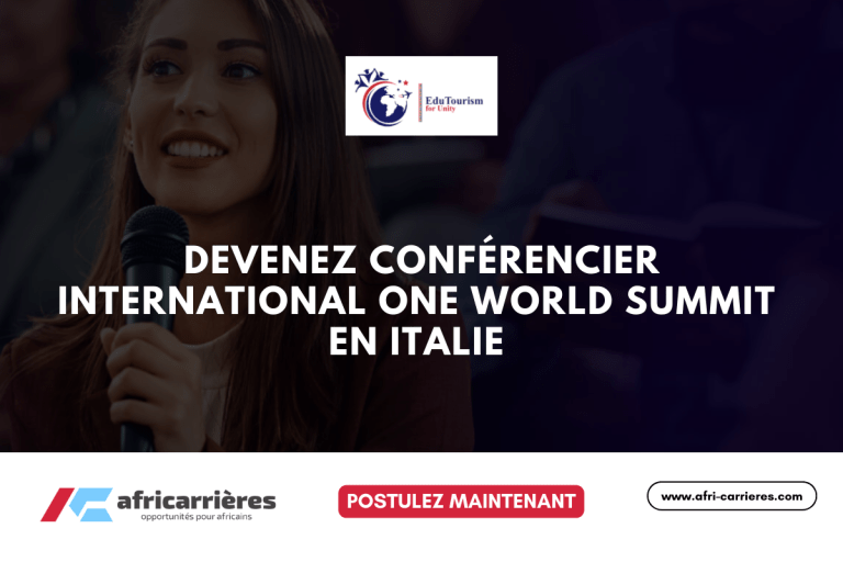Appel à candidatures One World Summit 2025 en Italie 6 One World Summit 2025 en Italie : Devenez Conférencier international