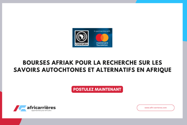 Bourses AFRIAK pour la recherche sur les Savoirs autochtones et alternatifs en Afrique 2025