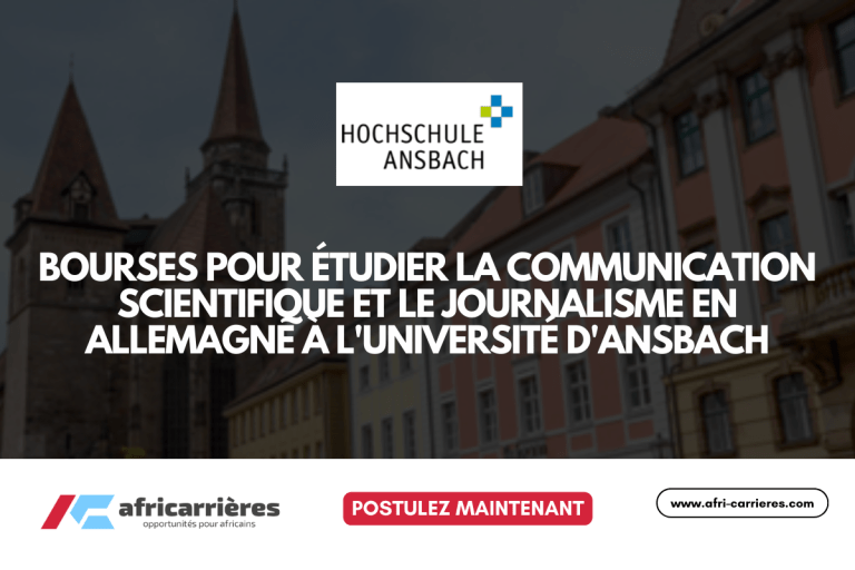 Bourse Ansbach en Allemagne 2025 en communication scientifique et le journalisme