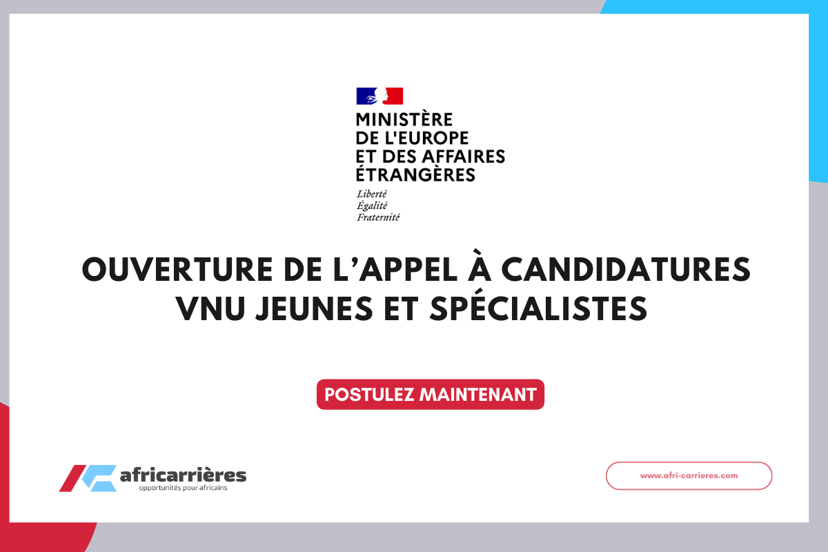 Candidatures VNU Jeunes et Spécialistes 2025 en France
