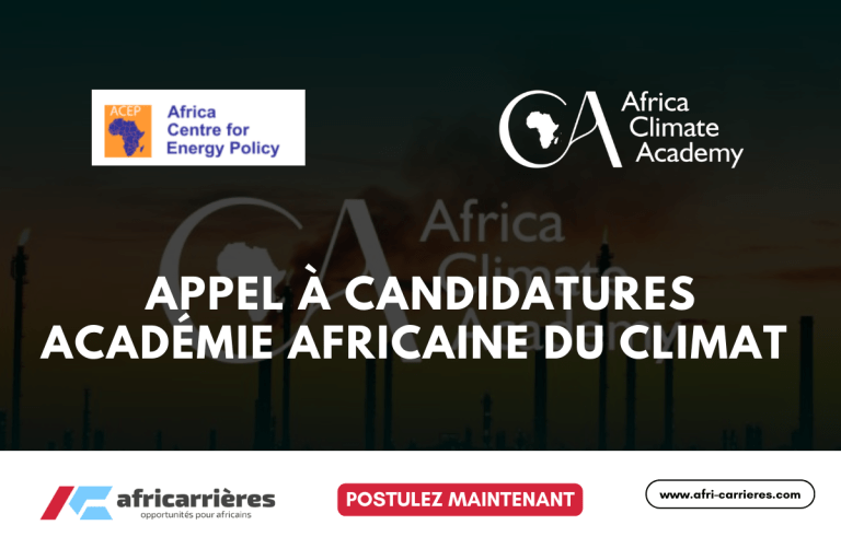 Appel à candidatures – Académie africaine du climat