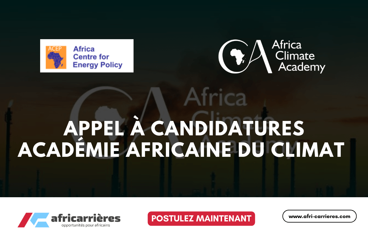 Appel à candidatures – Académie africaine du climat