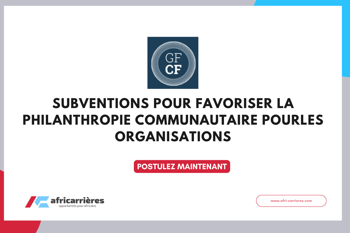Programme de subventions de la GFCF 2025 pour organisations à but non luceatif