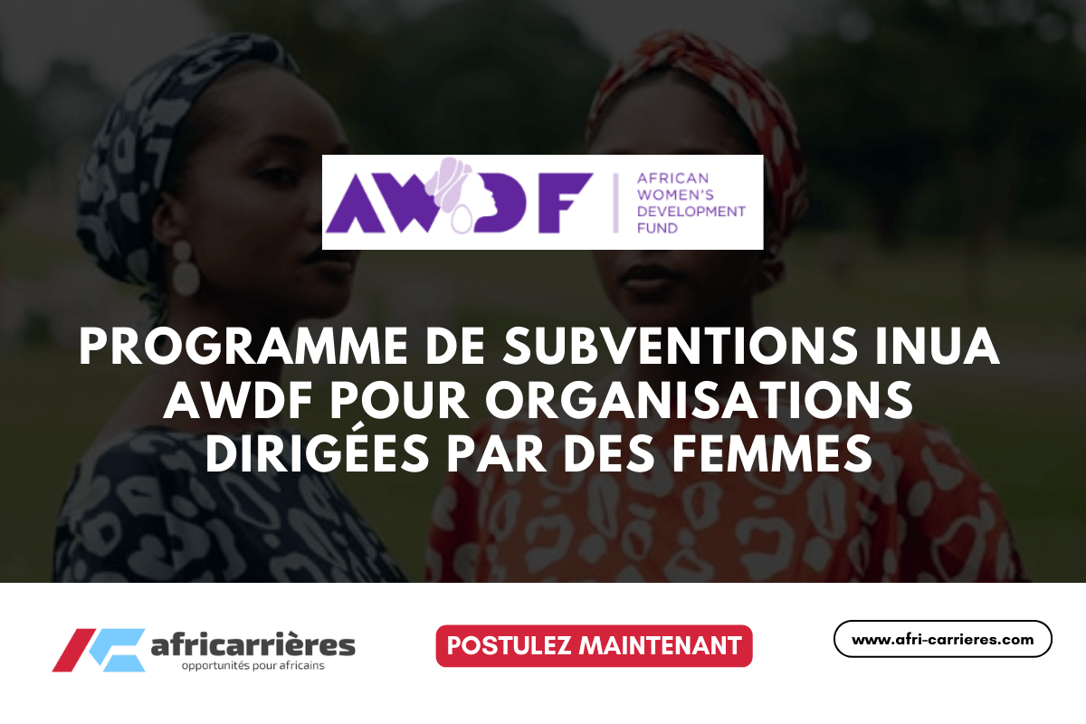Programme de subventions Inua 2025 de AWDF pour organisations dirigées par des femmes