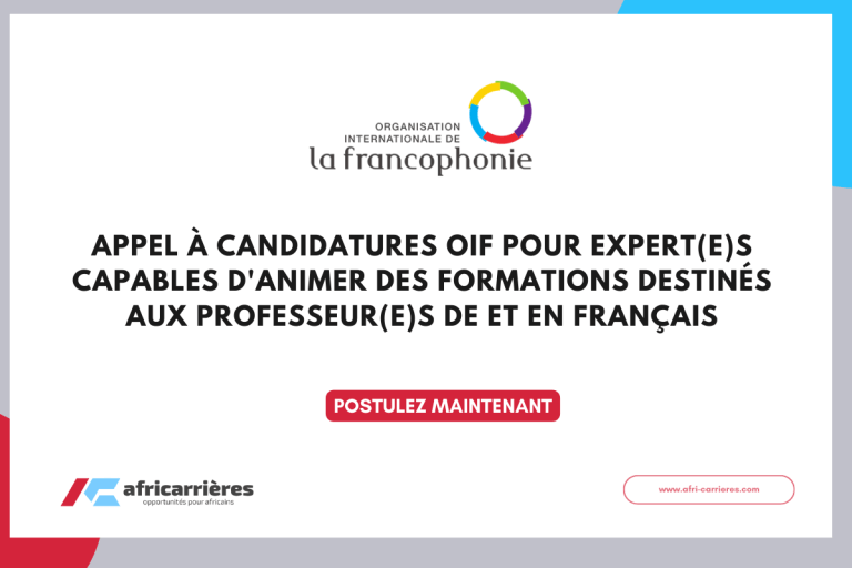 Appel à candidatures OIF pour expert(e)s capables d'animer des formations destinés aux professeur(e)s de et en français