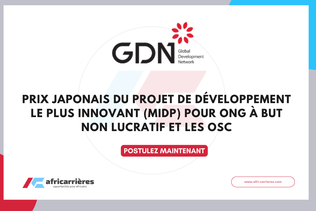 Prix japonais du projet de développement (MIDP) 2025 pour ONG & OSC
