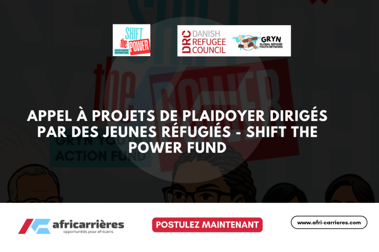 APPEL À PROJETS DE PLAIDOYER DIRIGÉS PAR DES JEUNES RÉFUGIÉS - Shift the Power Fund 6 Shift the Power Fund 2025 pour jeune réfugié acteur de changement