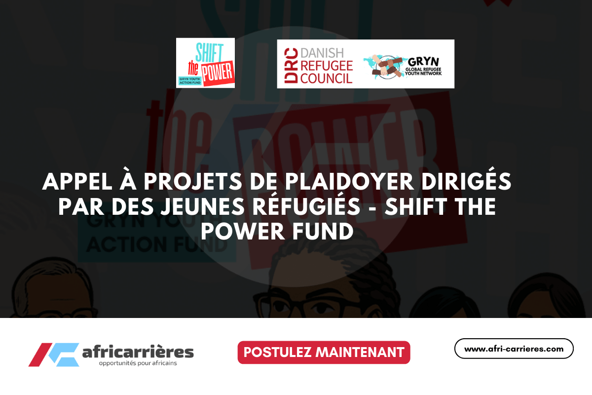 Shift the Power Fund 2025 pour jeune réfugié acteur de changement