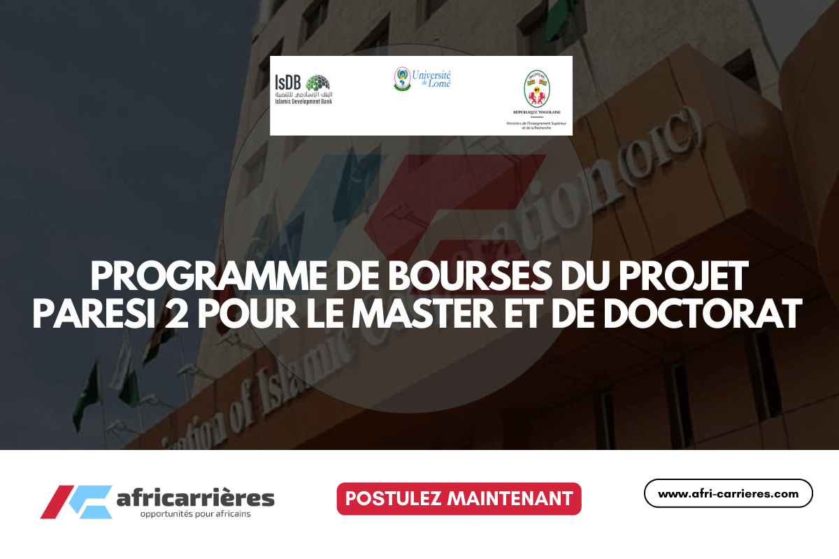 Programme de bourses PARESI 2 pour le Master et de Doctorat