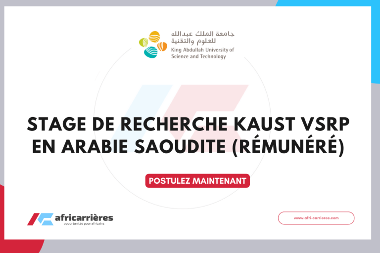 Stage de recherche KAUST VSRP 2025 en Arabie saoudite (rémunéré)