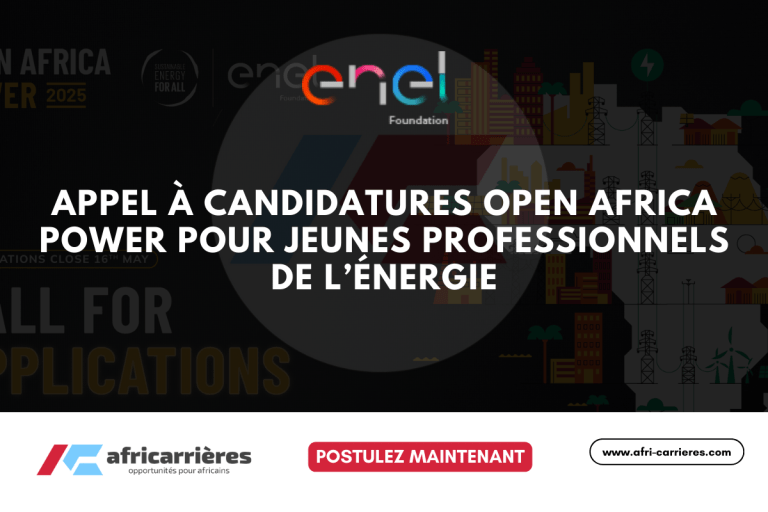 Appel à candidatures Open Africa Power 2025 pour  jeunes professionnels de l’énergie