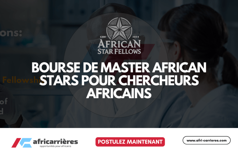 Bourse de Master African STARS 2025 pour chercheurs (Entièrement financé)