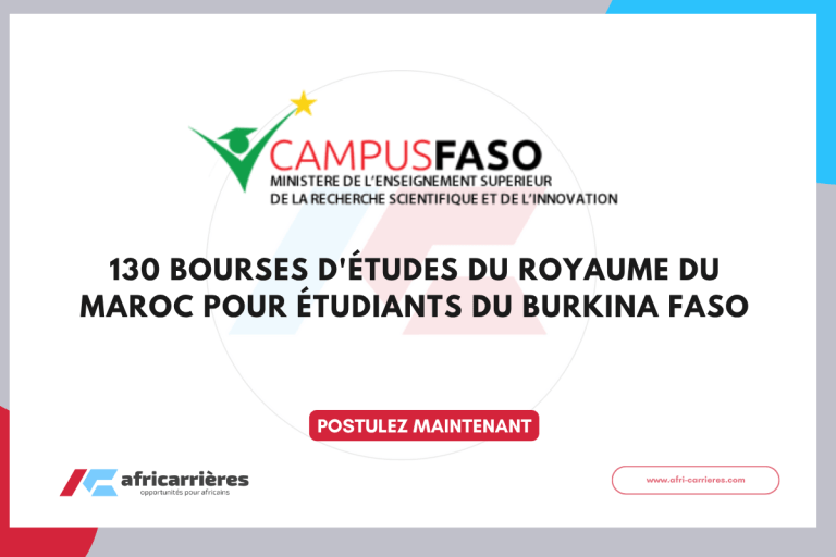 Bourses du Royaume du Maroc 2025-2026 pour les étudiants du Burkina Faso