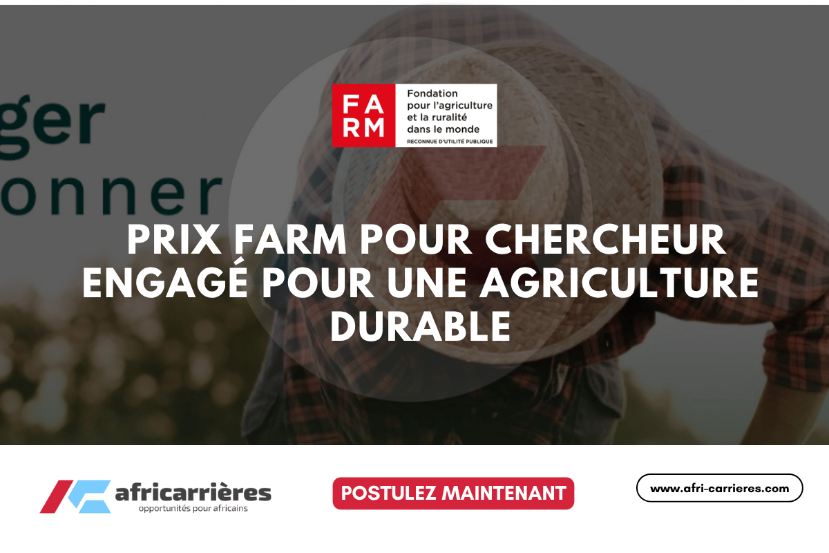 Candidatez au Prix FARM 2026 pour chercheur engagé pour une agriculture durable