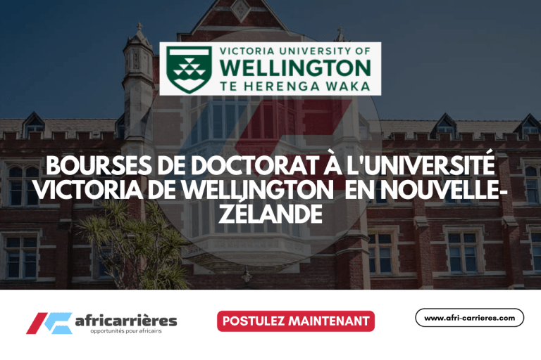 Bourses de doctorat à l'Université Victoria de Wellington 2025 en Nouvelle-Zélande