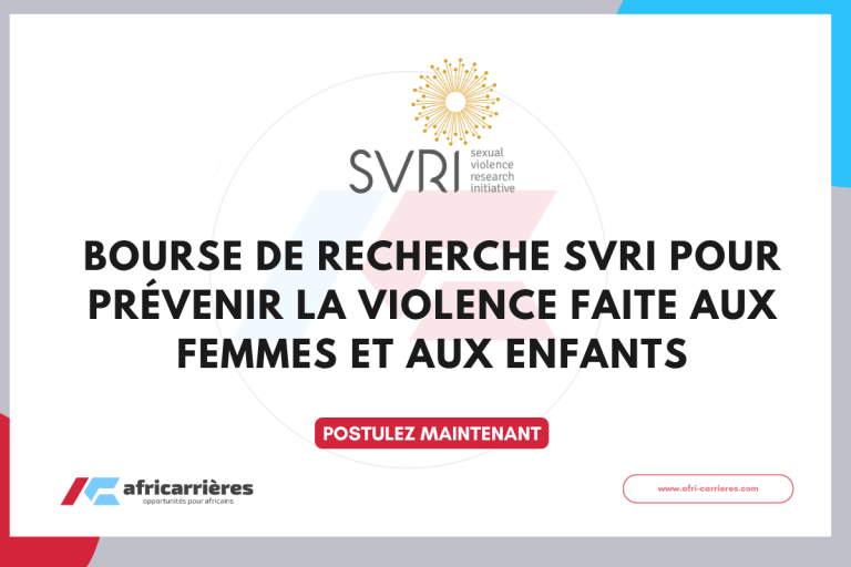 Bourse de recherche SVRI pour prévenir la violence faite aux femmes et aux enfants