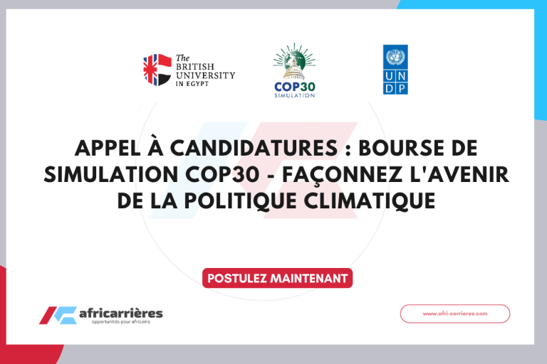 Appel à candidatures : Bourse de simulation COP30 - Façonnez l'avenir de la politique climatique