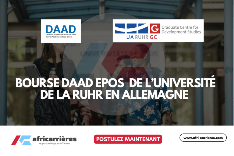 Bourse DAAD EPOS 2026 de l’Université de la Ruhr en Allemagne
