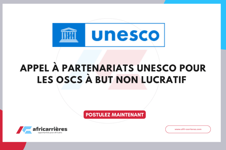 Appel à partenariats UNESCO 2025 pour les OSCs à but non lucratif