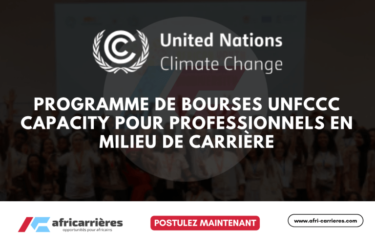 Programme de bourses UNFCCC CAPACITY 2025 pour professionnels en milieu de carrière