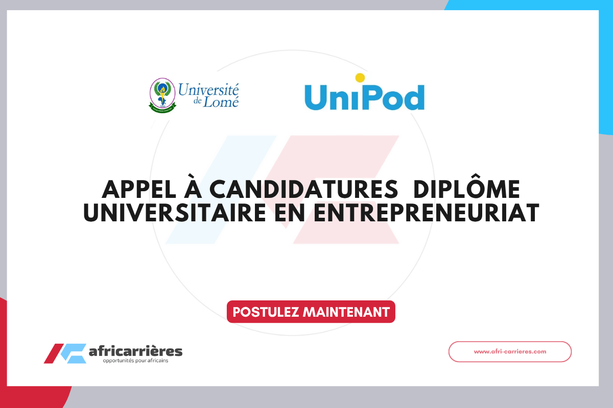 Appel à candidatures 2025 : Diplôme universitaire en entrepreneuriat
