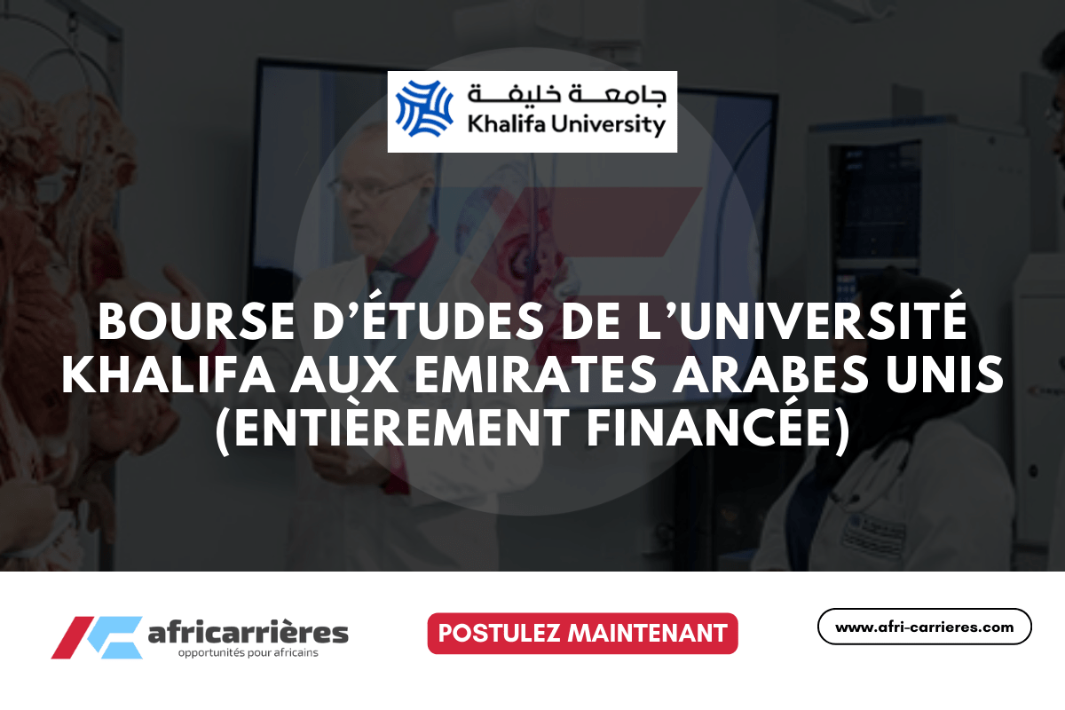 Bourse d’études de l’Université Khalifa 2025 aux Emirates Arabes Unis (Entièrement financée)