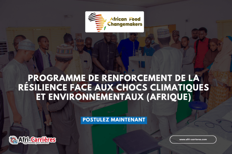 Programme de renforcement de la résilience face aux chocs climatiques et environnementaux (Afrique) (1)