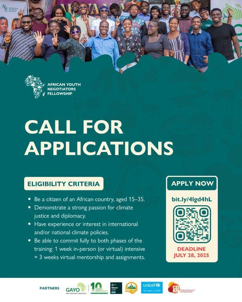 Appel à candidature : Africa Youth Negotiators Fellowship (AYNF)  2025