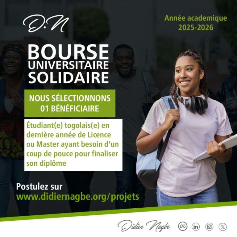Bourse Universitaire Solidaire 2025 ($ 1 000 de frais de scolarité) 6 Bourse Universitaire Solidaire 2025 ($ 1 000 de frais de scolarité)