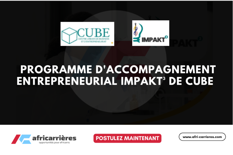Participez  au Programme d'accompagnement Entrepreneurial IMPAKT³ de CUBE 2025-2026
