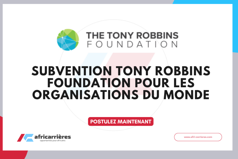 Subvention Tony Robbins Foundation 2025 pour les organisations du monde