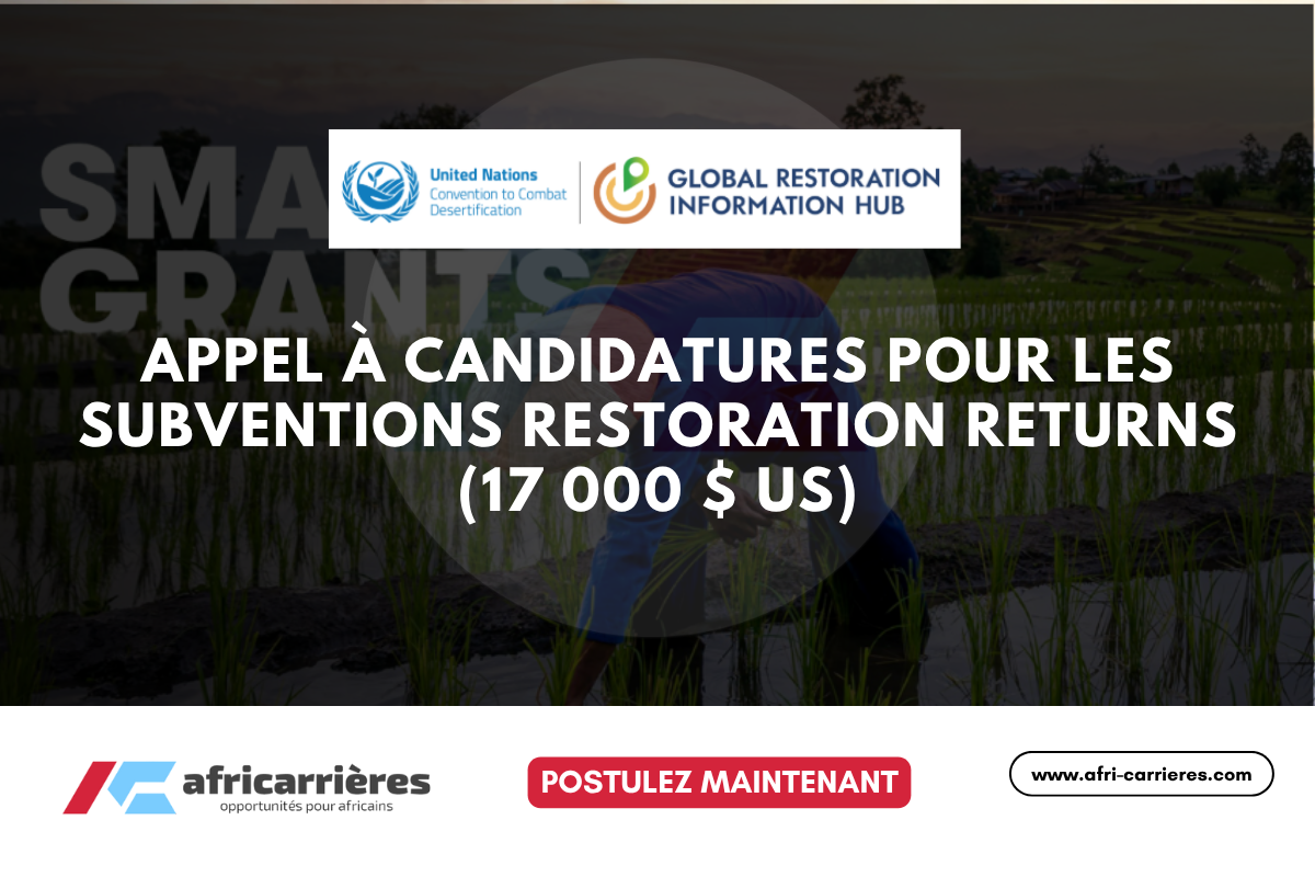 Appel à candidatures pour les subventions Restoration Returns (17 000 $ US)