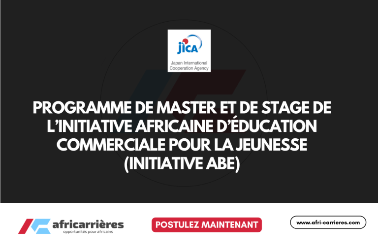 Programme de Master et de Stage de l’Initiative Africaine d’Éducation Commerciale pour la Jeunesse (Initiative ABE) 6 Bourse Initiative ABE 2026 au Japon pour étudiants africains
