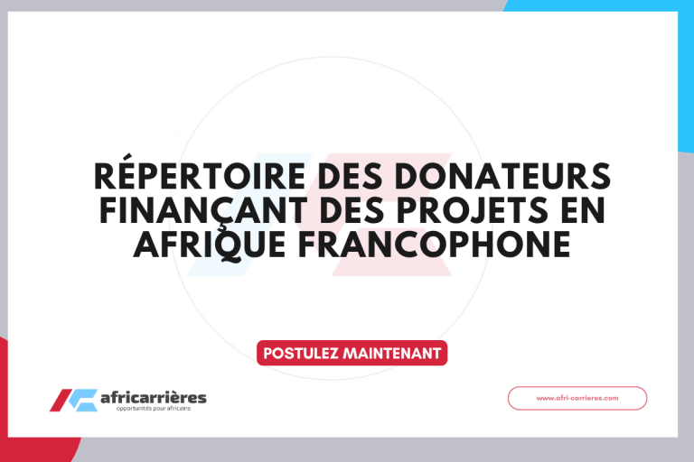 Répertoire des donateurs finançant des projets en Afrique francophone