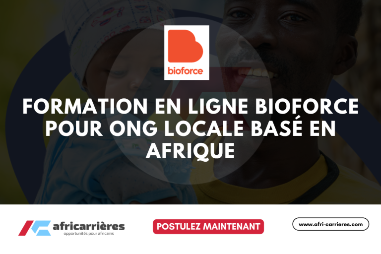 Formation en ligne Bioforce pour ONG locale basé en Afrique