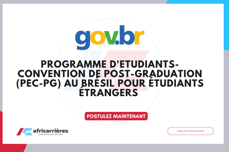 Programme PEC-PG Programme d'Etudiants-Convention de Post-Graduation 2025-2026 au Brésil pour étudiants étrangers