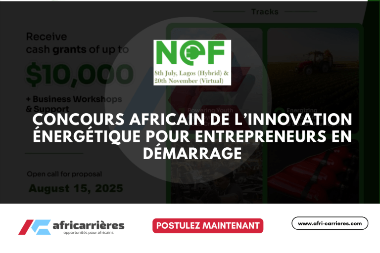 Africa Energy Innovation Competition 2025 pour jeunes entrepreneurs