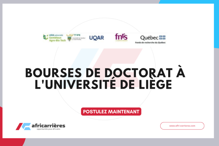 Bourses de Doctorat en modélisation hydrologique à l'Université de Liège 2025