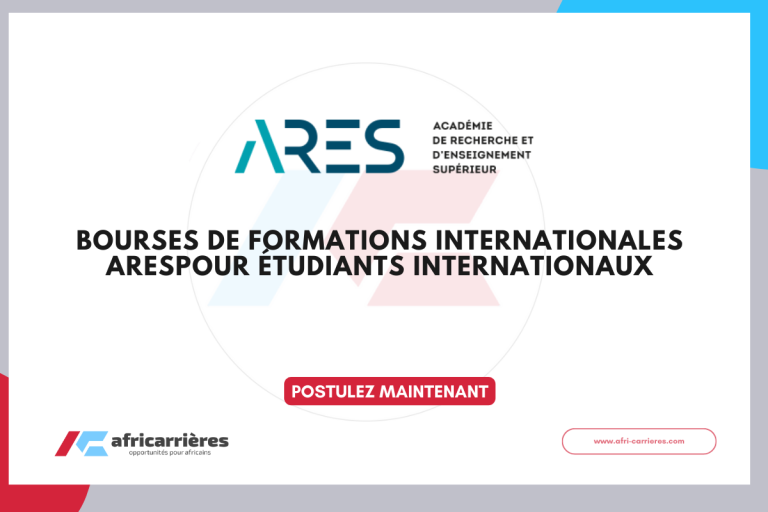 Bourses de formations internationales ARES 2026-2027 pour étudiants internationaux