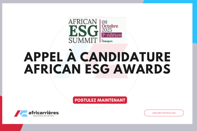 Appel à candidature African ESG Awards 2025 6 Appel à candidature African ESG Awards 2025