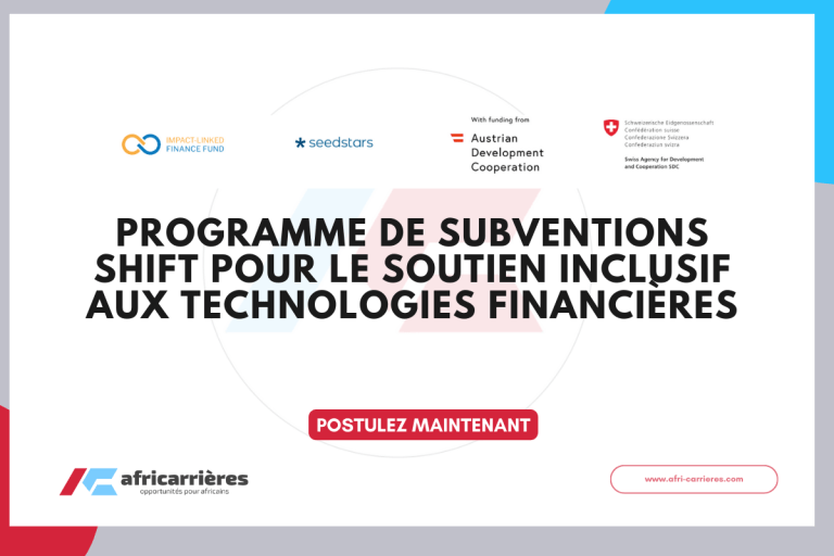 Programme de subventions SHIFT 2025 pour le soutien inclusif aux technologies financières