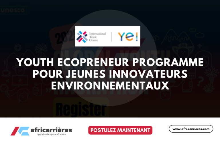 Youth Ecopreneur Programme 2025 pour jeunes innovateurs environnementaux