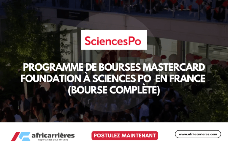 Programme de bourses Mastercard Foundation à Sciences Po 2025-2026 en France (Bourse Complète)