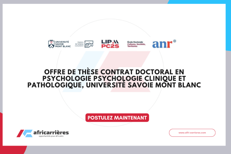 Appel à candidature de Thèse en Psychologie Clinique sur la Sécurité Psychologique