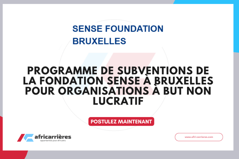 Programme de subventions de la Fondation SENSE à Bruxelles 2025