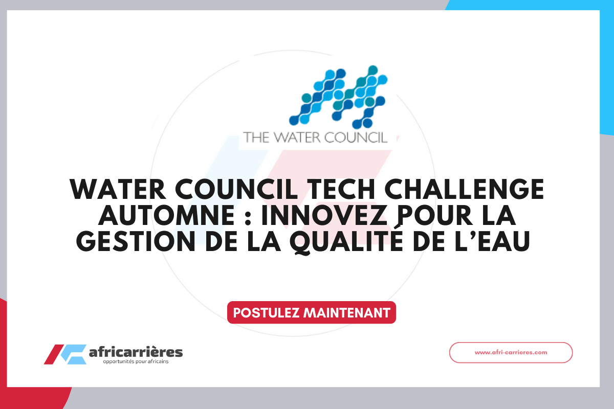 Water Council Tech Challenge Automne 2025 : Innovez pour la gestion de la qualité de l’eau