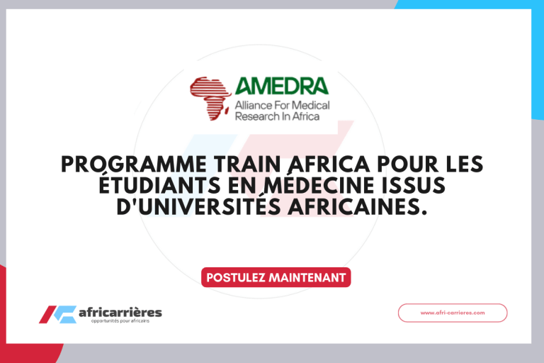 Programme Train Africa 2025 pour les étudiants en médecine issus d'universités africaines.