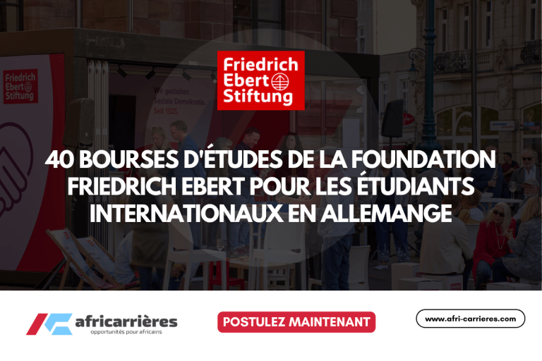 40 Bourses d'études de la Foundation Friedrich Ebert pour les étudiants internationaux 2026 en Allemange